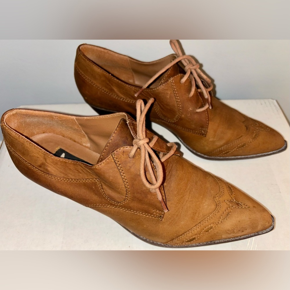 MIA Brown Suede Lace-Up 1/2 Cowboy Boots Size 8.5